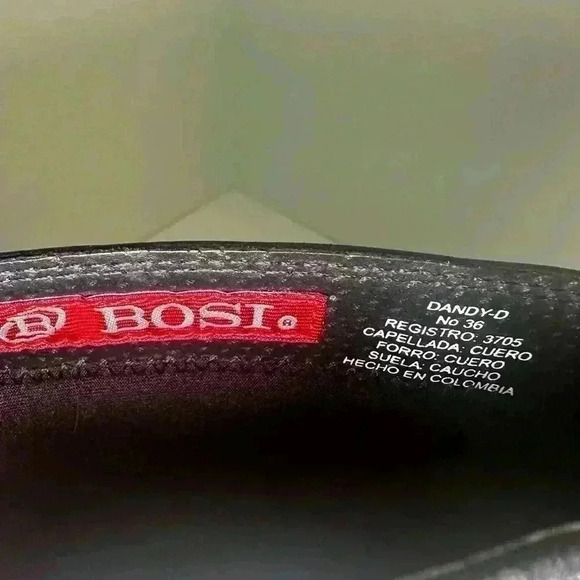 BOSI Colombia tall black leather tall riding boots size EU 36 US 5.5 side zip - Picture 6 of 8